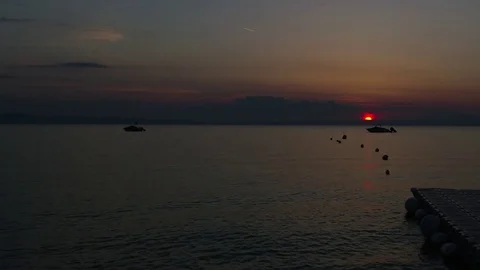 Time lapse of sunrise on  the sea Video stock 73552398