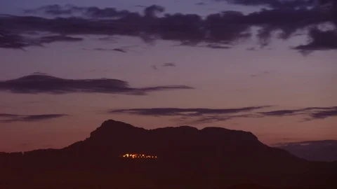 Time lapse of Sunrise seen from Logroño, La Rioja, Spain Stock Footage 98048833