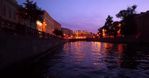 Time lapse sunset above old european city canal Stock Footage 198402020