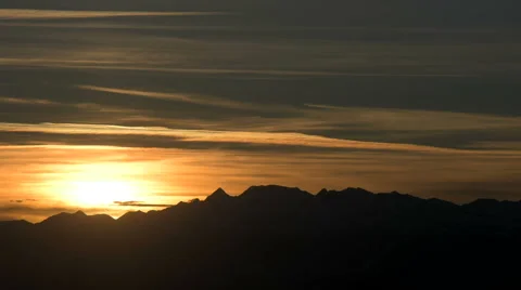 Time Lapse - Sunset on the Alps Vídeo Stock 44106582