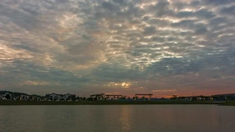 Time-lapse of sunset and clouds at Hillpark, Puncak Alam, Selangor Stock Footage 229439068