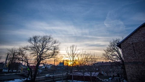 Time lapse sunset and night road Video stock 102764968