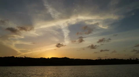 Time-lapse of sunset in the Bahamas Video stock 40047731