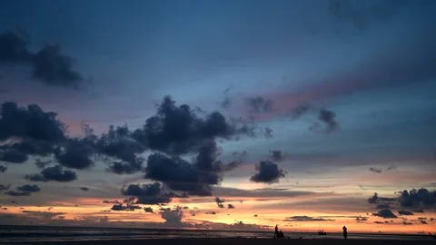 Time-Lapse Sunset on the beach. Stock Footage 110455819