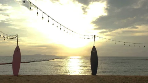 Time lapse sunset on the beach Stock Footage 153612636