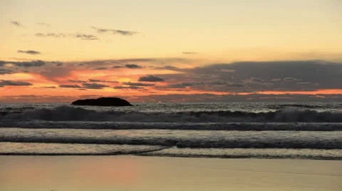 Time-Lapse Sunset on Beach HD Video Video stock 25081348