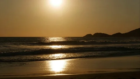 Time lapse of Sunset on a Beach in Mexico Stock Footage 72601362