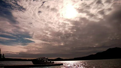 Time Lapse Sunset with Beautiful Moving Clouds Stock Footage 137981