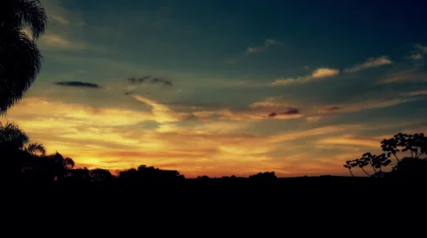 Time lapse of a sunset in Brazil Stock-Footage 37249247