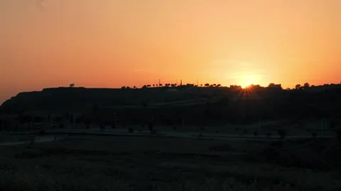 Time lapse of sunset in the city Stock Footage 133004812