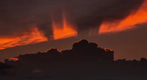 TIME LAPSE, Sunset, Cloud, Shine, Golden hours Stock Footage 247701481