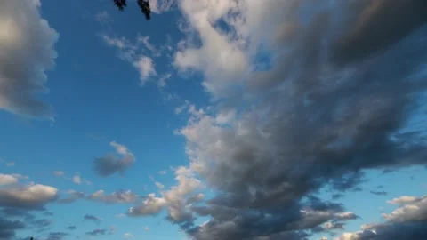 Time-lapse of the sunset clouds Stock Footage