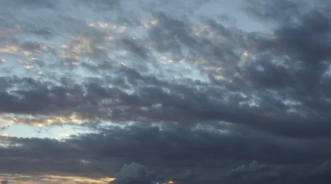 Time lapse sunset clouds moving Stock Footage 12164085