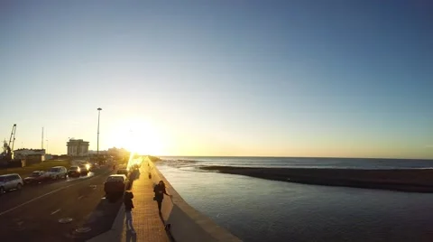 Time lapse sunset on the coast Vidéo 45416391