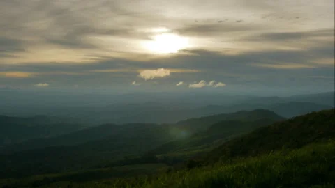 Time Lapse of Sunset with Colorful dramatic sky Stock Footage 135588069