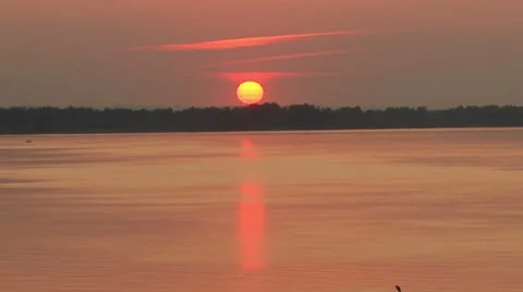Time lapse Sunset on the Columbia River Stock Footage 8659919