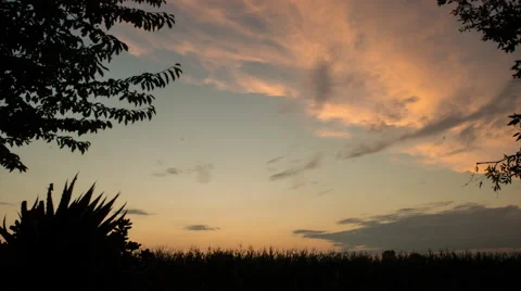 Time lapse sunset countryside Stock Footage 40638473