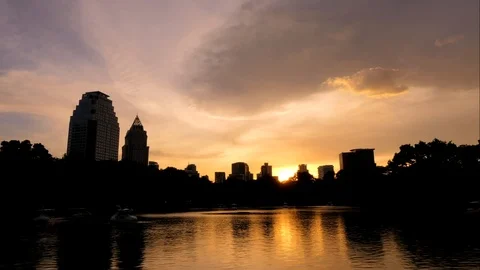 Time Lapse of sunset at downtown. Stock Footage 92618447