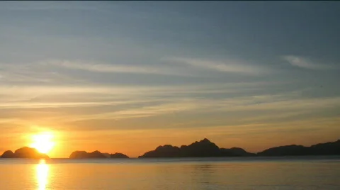 Time lapse of sunset in El Nido 库存影片 680601