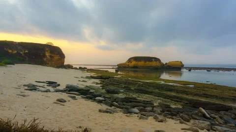 Time-lapse of the sunset in the evening Stock Footage 55838742