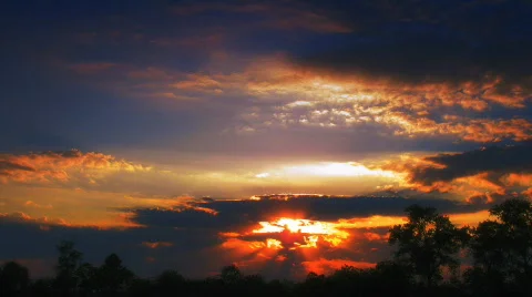 Time lapse sunset Video stock 599530