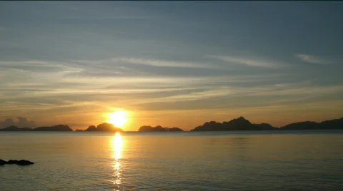 Time lapse of sunset Stock Footage 605425