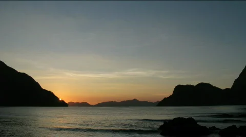 Time lapse of sunset Stock Footage 611309