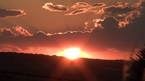 Time-lapse sunset Stock Footage 52378056