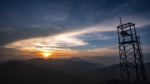 Time lapse sunset Stock Footage 95004588