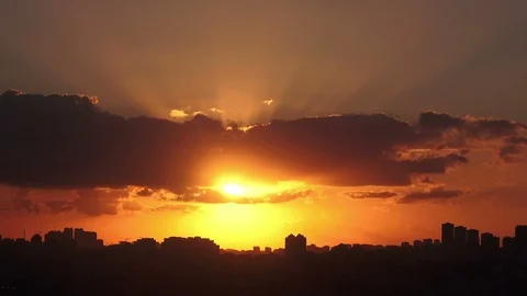 Time-lapse sunset Stock Footage 95211108