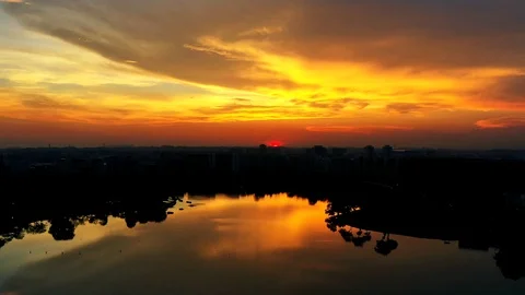 Time-lapse of sunset Stock Footage