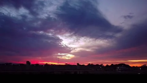 Time lapse sunset Stock Footage