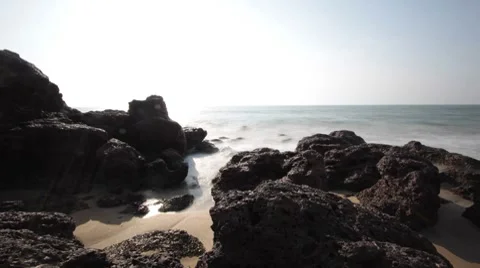 Time Lapse of Sunset at Goa Beach, India Stock Footage 7903086