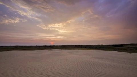 Time lapse sunset at great sand hills saskatchewan, canada Stock-Footage 79733045
