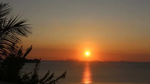 A time-lapse of the sunset on Koh Phangan Thailand Stock Footage 103371283