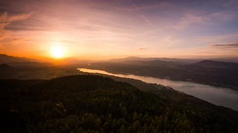 Time Lapse - Sunset at the lake 스톡 동영상 46200333