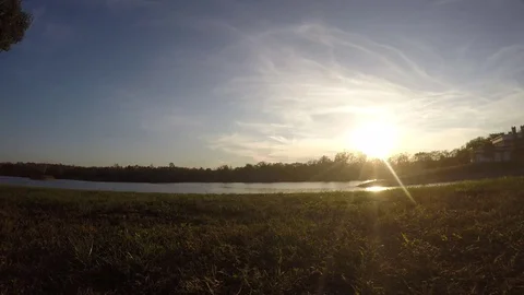 Time lapse Sunset at a Lake Stock Footage 81192409