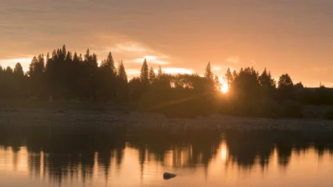 Time-lapse of sunset at Lake Tekapo, New Zealand. Stock Footage 145829215
