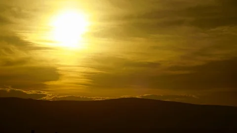 Time lapse sunset large magnification Stock Footage 88472309