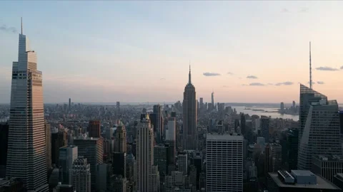 Time-lapse sunset Manhattan Stock Footage 214365910