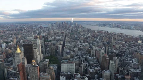 Time Lapse of sunset of Manhattan's skyline in New York Stock Footage 50520745
