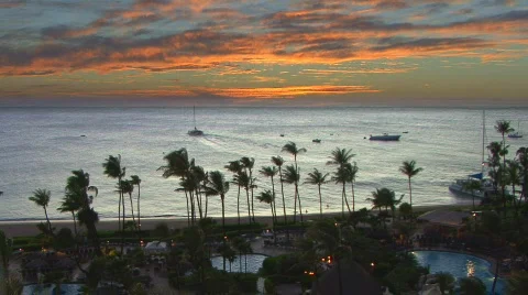 Time Lapse Sunset Maui 002 Stock Footage 334378