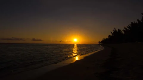 TIME LAPSE SUNSET MAURITIUS Video stock 32359777