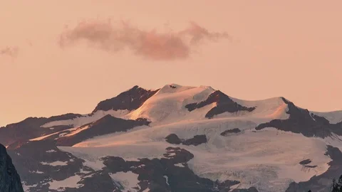 Time-lapse of sunset of Mount Rose in northern Italy in the European Alps Stock Footage 94259749