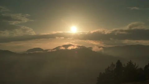Time lapse of sunset at the mountain. Stock Footage 230651935