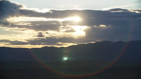 Time lapse sunset in mountains Stock Footage 96411440