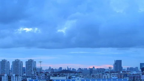 Time Lapse - Sunset with Moving cloud Stock Footage 88119447