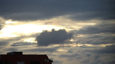 Time Lapse - Sunset with Moving cloud Stock Footage 88119497