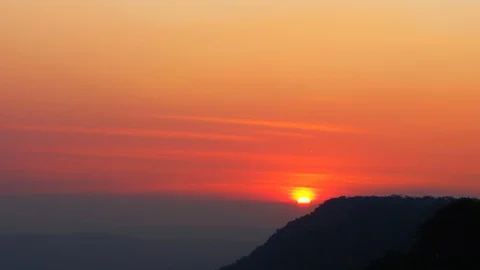 Time Lapse - Sunset with Moving cloud Stock Footage 88236641