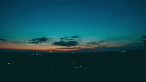 Time-lapse of sunset moving clouds to th... | Stock Video | Pond5